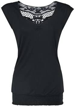 Gothicana by EMP Damen schwarzes T-Shirt mit Spitze XL von Fashion Victim