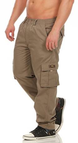 Fashion Herren Cargo Hose mit Dehnbund warm gefütterte Thermohose - mehrere Farben ID529, Größe:XXL;Farbe:Coffee von Fashion