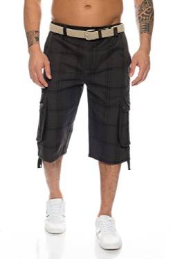 Fashion Herren Shorts Dehnbund Bermuda Kurze Hose Stretch ID230, Größe:3XL;Farbe:Grau von Fashion