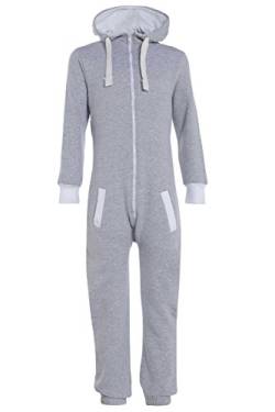 Fashion Kinder Jungen Mädchen Unisex Plain Strampler mit Kapuze In einem Jumpsuit Größen 7-14 Jahre Black & grau von Fashion