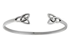 Sterling Silver Celtic Trinity Knot Cuff Bracelet, Triquetra von FashionJunkie4Life