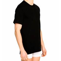 5er Pack Herren Unterhemden Kurzamshirt Kurzarmhemd Unterziehshirt schwarz T-Shirt 100% Baumwolle (DE/NL/SE/PL, Alphanumerisch, L, Regular, Regular) von Fashionshowcase