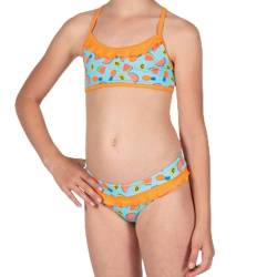 Fashy Mädchen Bikini-Set, hellblau/orange, 92 von Fashy