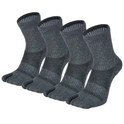 Herren Tabi Socken Flip Flop Split Toe Big Toe Baumwolle Athletic 4er Pack 6 Pack, Farbe 22, Large von Fasot
