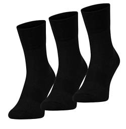 Fast Cycles -3er Pack atmungsaktive Sportsocken-Fahrradsocken-Sneakersocken-Laufsocken- für Damen und Herren. Für Mountainbiking, Spinning, Fitness, Tennis, Joggen und Laufen. Schwarz 40-44 von Fast Cycles