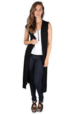 Fast Fashion Frauen Cardigan Plain Ärmellos Vorne Offen Flared Maxi von Fast Fashion