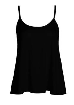 Fast Fashion – Tank-Top, ohne Ärmel, aus Viskose, einfarbig, Swing, Trikot, für Frauen Gr. Medium/Large = (38/40 EU ), Schwarz von Fast Fashion