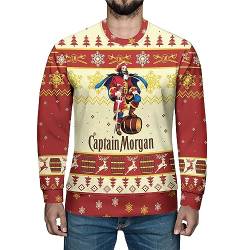 Ugly Christmas Sweater, Holiday Crewneck Cardigan for Women Men, Long Sleeve Knit Pullover Gifts for Christmas, Captain, Mittel von Fat Mummy