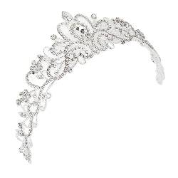 Lockes Exquisite Krone Krone Haar Stirnband Prinzessin Krone Kopfstücke Einstellbare Bling Haar Zubehör für Frau Hochzeit Party von Fauitay