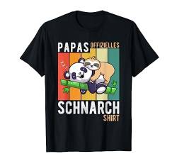 Papas Schlafshirt Pyjama Schalfanzug Nachthemd Panda Schlaf T-Shirt von Faultier Langschläfer Morgenmuffel Bekleidung