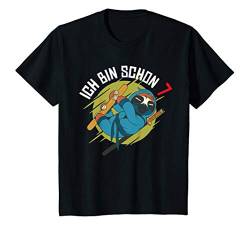 Kinder Ich Bin Schon 7 Jahre Ninja Faultier Jungen Geburtstag T-Shirt von Faultier Ninja Geburtstag Sloth