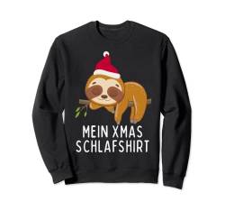 Faultier Weihnachten Xmas Schlaf Pyjama Faultiere Geschenk Sweatshirt von Faultier Pyjama Schlafanzug Weihnachten Sprüche