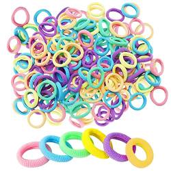 200 Stück Klein Haargummi Mädchen Elastische, 2cm Multicolor Haarbänder Niedliche Weiche Mini Kinder Haargummi Haarseil, Pferdeschwanz Gummiband für Baby Kleinkinder Mädchen von Favson