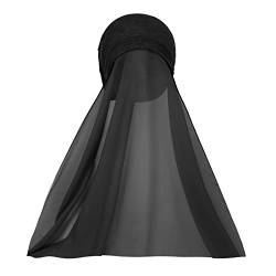Faxianther Damen Muslimisches One-Piece Hijab Kopftuch mit Kappe UV Schutz Weiche islamischer vollständige Gesichtsbedeckung Arabien Kopfbedeckung Schal Turban Frauen Kopfkappe Gesicht Gebetskleidung von Faxianther