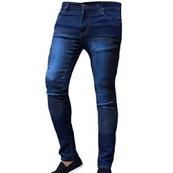 Faxkjeuls Herren Sporthose Sexy Zerrissen Jeans Casual Sommer und Herbst Ripped Leggings Slim Lokomotive Außenhose, D, 56 von Faxkjeuls