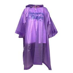 Fayemint Regenponcho Lila, Regencape Unisex, Regenschutz Regen Poncho, Atmungsaktiver tragbarer Poncho, für Wandern, Radfahren, Angeln, Camping (Lila) von Fayemint