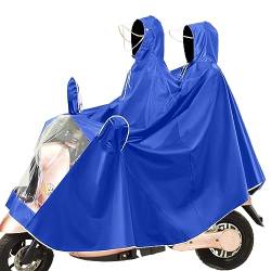 Fayemint Wasserdicht Radfahren Regen Poncho, Fahrrad Compact Regen Cape, Radfahren Regen Poncho mit Kapuze, für verschiedene Arten von Elektrofahrzeugen (Blau von Fayemint