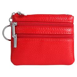 Damen Echt Leder M眉nzb枚rse Mini Pouch Wechselb枚rse mit Schl眉sselring von Fayre Fairy