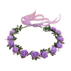 Braut-Stirnbänder mit Blumenmuster, Blumengirlanden, Haarkranz, Brautblume für Hochzeit, Blumenstirnbänder für Damen von Fcnjsao