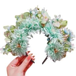 Ethnisches Braut-Stirnband, Haarkranz, Blumen, Hochzeit, Blumen-Stirnband, doppelseitiges Haarband, Haar-Accessoire, verstellbares Stirnband von Fcnjsao