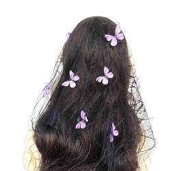Haarreif mit Nieten und Schmetterlingen, Cosplay-Kostüm, Schleier, Haarwickel, Kopfbedeckung für Fotostudios, Bild-Requisiten, Schmetterlings-Stirnband von Fcnjsao