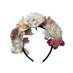 Halloween-Blumen-Stirnband, große Kopfbedeckung, Sommer, übergroßer Stirnband, Kranz für den Stall, für den Sommer, Blumenstirnbänder für Damen von Fcnjsao