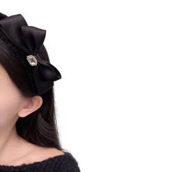 Satinband, Plüsch-Stirnband, süße Mädchen, Schleife, Haarband, Haarstyling-Zubehör, koreanischer Kopfschmuck, Schleife, Haarreifen für Freizeitkleidung von Fcnjsao