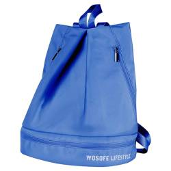 Wasserdichte Reisetasche für Damen und Herren, Golfschuhe, Rucksack, große Sporttasche mit Schuhfach, Reißverschlusstasche, königsblau von Fcnjsao