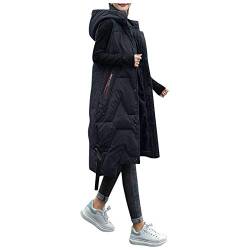 Fcostume Damen Weste Länge Steppweste mit Kapuze und Tasche Ärmellos Jacke Übergangs Daunenweste Damenweste Warme Sportweste Übergangsjacke Outdoor von Fcostume Damen Sweatshirts