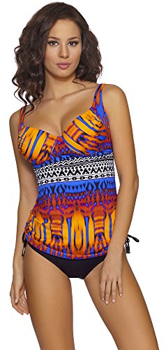 Feba Damen Tankini 001 figurformend (Muster-03D, Cup 105 C/Unterteil 50) von Feba