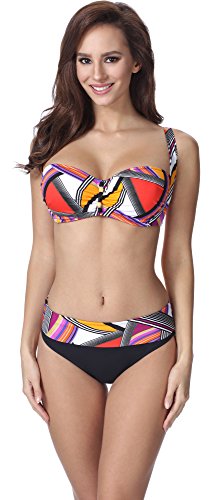 Feba Figurformender Damen Bikini F13 2 (Muster-323, Cup 70E / Unterteil 36) von Feba