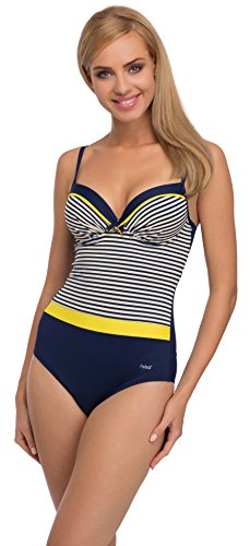 Feba Figurformender Damen Push Up Badeanzug F28 (Muster-333, Cup 90B / 44) von Feba