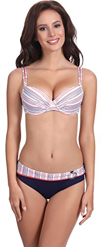 Feba Figurformender Damen Push Up Bikini D1N32L1 (Muster-400, Cup 75 G/Unterteil 38) von Feba