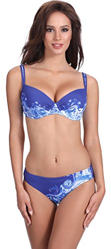 Feba Figurformender Damen Push Up Bikini D1N32L1V2RS4 (Muster-433, Cup 75 C/Unterteil 38) von Feba