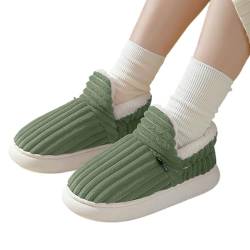 Damenhausschuhe - Rutschfeste Pantoffeln mit orthopädischen Sohlen,Bequeme Indoor-Outdoor-Scuff-Slides, Slip-On-Winter-Fuzzy-Hausschuhe für Männer und Frauen Fecfucy von Fecfucy