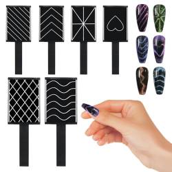 Fecfucy Nagelmagnet-Werkzeugset, Maniküre-Nagelkunstwerkzeug - Maniküre-Nagelwerkzeug-Set - Cat Eye Magnete Sticks Nail Art Zubehör für Anfänger, Frauen, Mädchen von Fecfucy