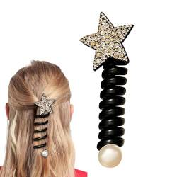 Fecfucy Telefonkabel-Haarbänder,Strass-Draht-Haarbänder | Bunte Pferdeschwanz-Zöpfe, festes Haarseil, Geburtstagsgeschenk für Mädchen, Kinder, Kinder von Fecfucy