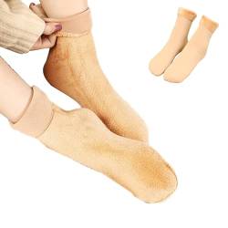 Rutschfeste Thermosocken für den Boden, Slipper-Socken für Damen | Winter Fuzzy Slipper Socken Fleece gefütterte Hausschuhe Socken | Warme Bettsocken mit rutschfesten Griffen, gemütliche Fecfucy von Fecfucy