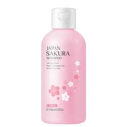 Sakura Shampoo aus Japan - 100 ml feuchtigkeitsspendendes Kopfhautshampoo - Pflegendes Kopfhaut-Sakura-Shampoo für alle Haartypen, Shampoo zur Vorbeugung von Haarausfall für Männer und Frauen Fecfucy von Fecfucy