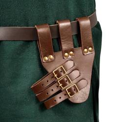 Scheidenhalter aus Leder - Verstellbares Piratenholster Retro-Leder | Mittelalterlicher Ritter-Ledergürtel für alle Arten von Messern, Scheide, Scheidengürtel/Messerträger, Fecfucy von Fecfucy