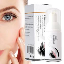 Wimpernreiniger, 30 ml sanfter Wimpernreiniger, Nicht reizender Augenlid-Schaumreiniger für Verlängerungen und natürliche Wimpern, perfekt für den professionellen Salon- und Heimgebrauch Fecfucy von Fecfucy