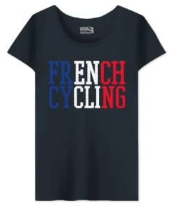 Fédération française de cyclisme Damen Woffcycts005 T-Shirt, Marineblau, Large von Fédération française de cyclisme
