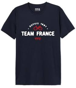 Fédération française de cyclisme Herren Meffcycts001 T-Shirt, Marineblau, XXL von Fédération française de cyclisme
