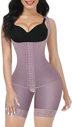 FeelinGirl Damen Miederbody Shaperwear Miederpants Corsage Korsett Schlank Bodysuit Miederhose Top, Nude, S von FeelinGirl