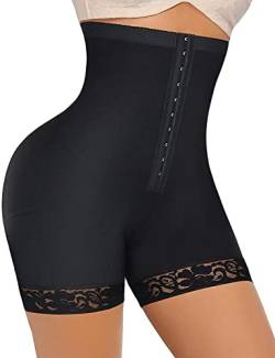 FeelinGirl Damen Miederpants mit Bauch-Weg-Effekt Formt sofort und Strafft effektiv, S(EU 34-36), Schwarz mit Haken von FeelinGirl