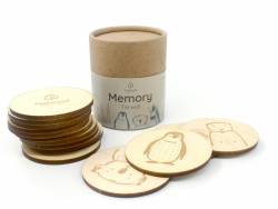 Memory "Tierwelt" - Memo-Spiel aus Naturholz von Feelwood Furniture