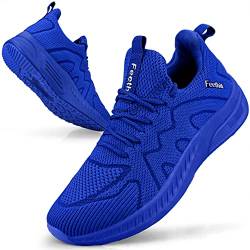 Feethit Laufschuhe Herren Schuhe Sportschuhe Sneaker Turnschuhe Herren Tennis Fitness Freizeit Straßenlaufschuhe Jogging Walkingschuhe Leichtgewichts Atmungsaktiv Schlüpfen Schuhe Blau 46 EU von Feethit