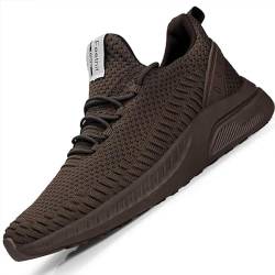 Feethit Turnschuhe Herren Laufschuhe Sportschuhe Sneaker rutschfeste Gummisohlen Leichte und Atmungsaktiv für Gehen Braun 40 von Feethit