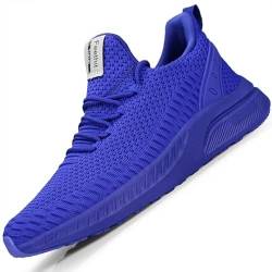 Feethit Turnschuhe Herren Laufschuhe Sportschuhe Sneaker rutschfeste Gummisohlen Leichte und Atmungsaktiv für Gehen Parang Blau 42 von Feethit