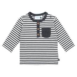 Feetje Baby-Jungen Langarmshirt Geringelt, Größe:50, Farbe:anthrazit/weiß von Feetje